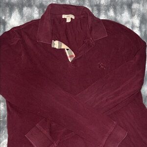 Burberry Long Sleeve Polo Shirt